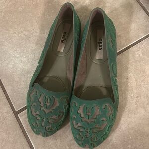 Ccilu green jelly shoes 7W